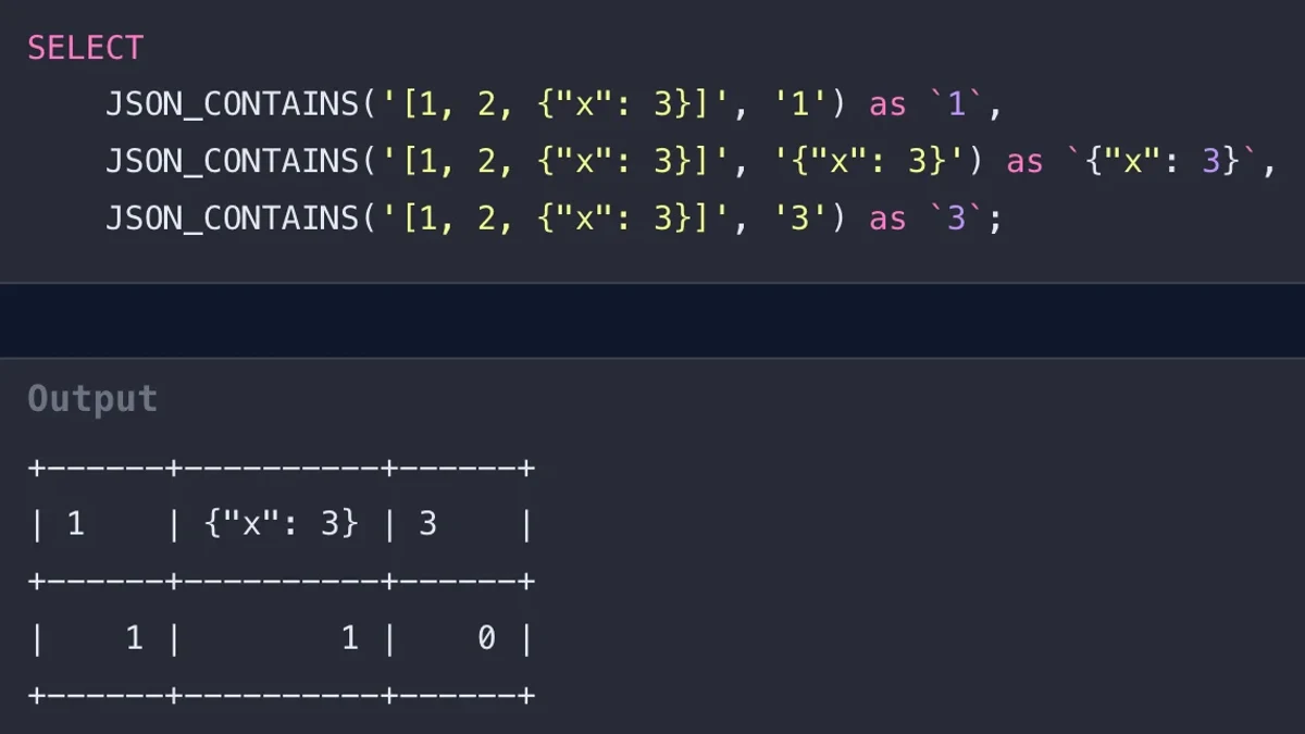 MySQL JSON字段：JSON_EXTRACT与JSON_CONTAINS