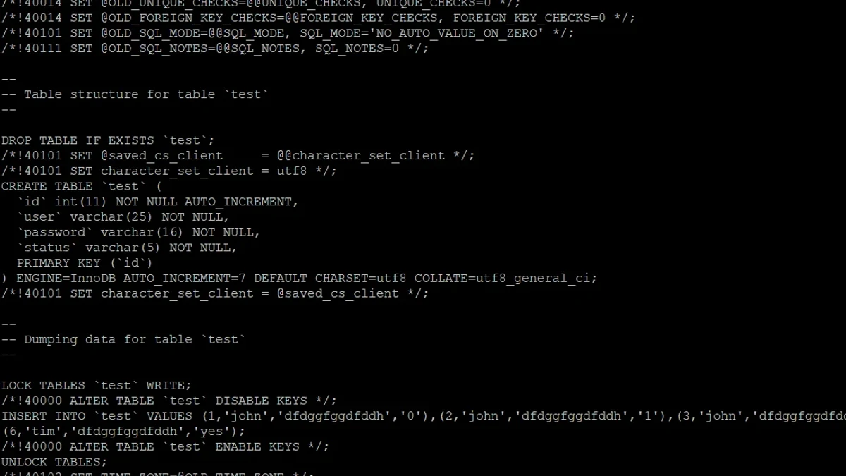 MySQL备份:mysqldump单库与全库备份