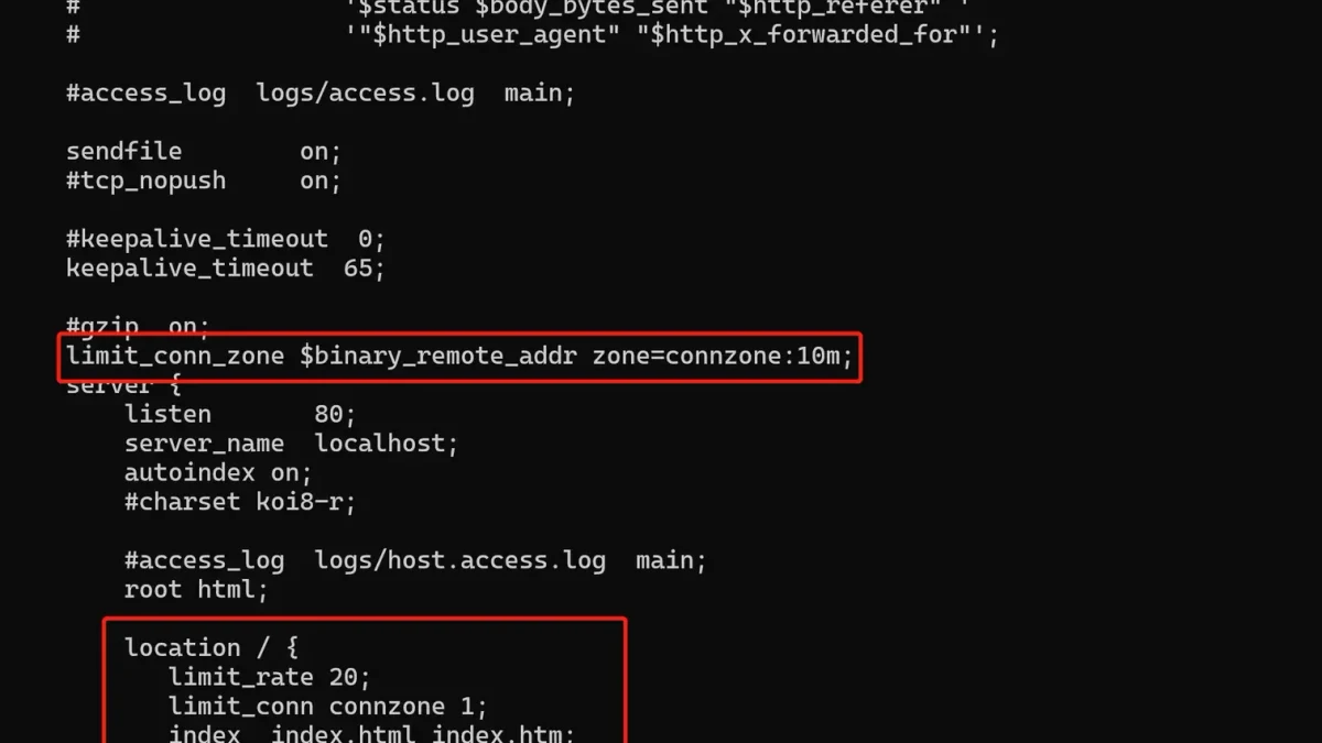 Nginx限速:limit_rate与带宽控制
