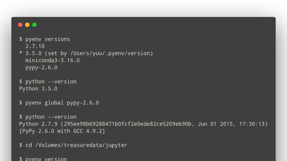 Python版本管理:pyenv多版本切换