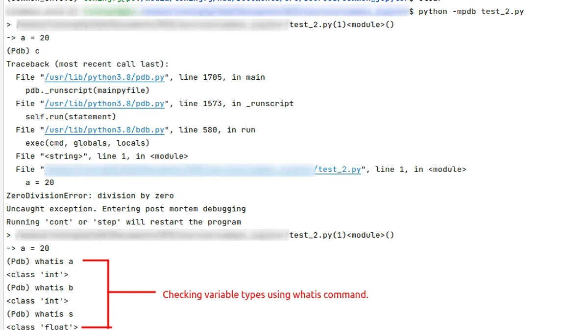 Python调试:pdb断点设置与变量查看