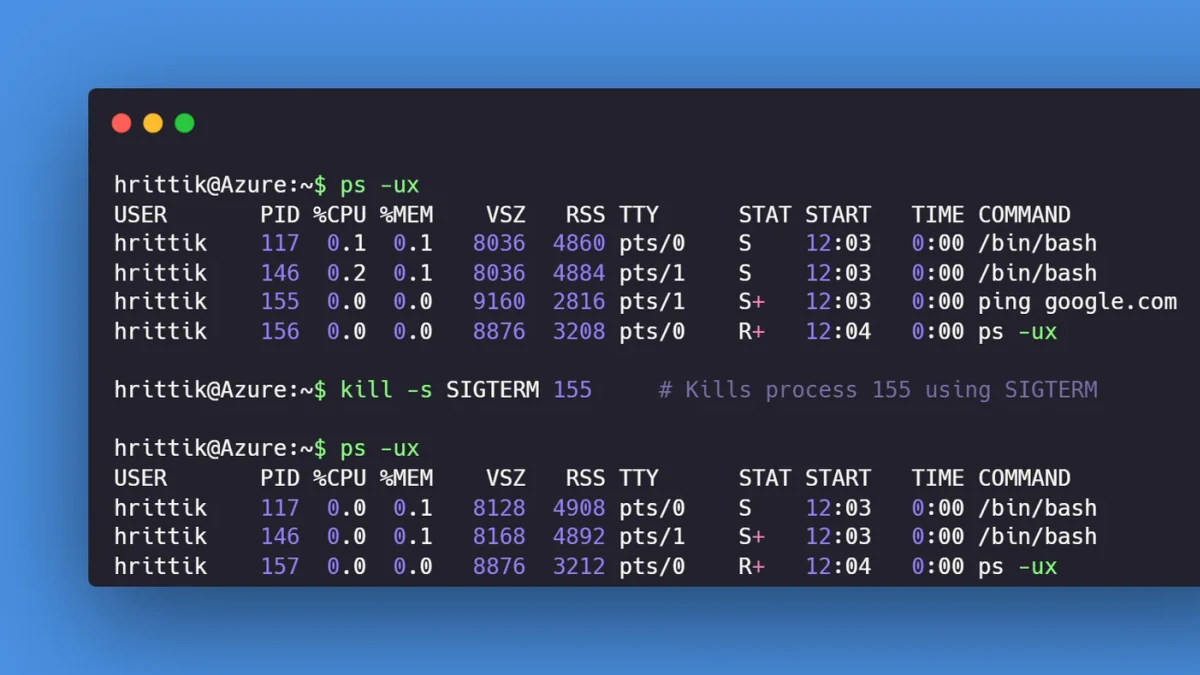 Linux进程信号：kill与trap捕获