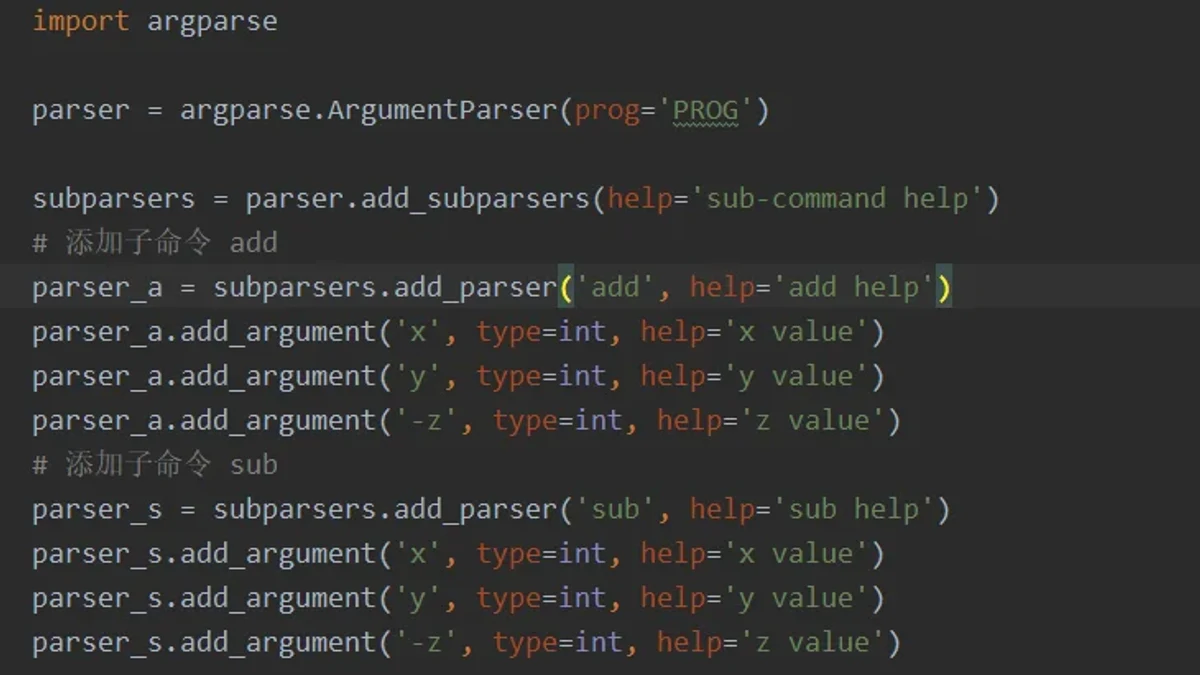 Python CLI工具:argparse子命令解析
