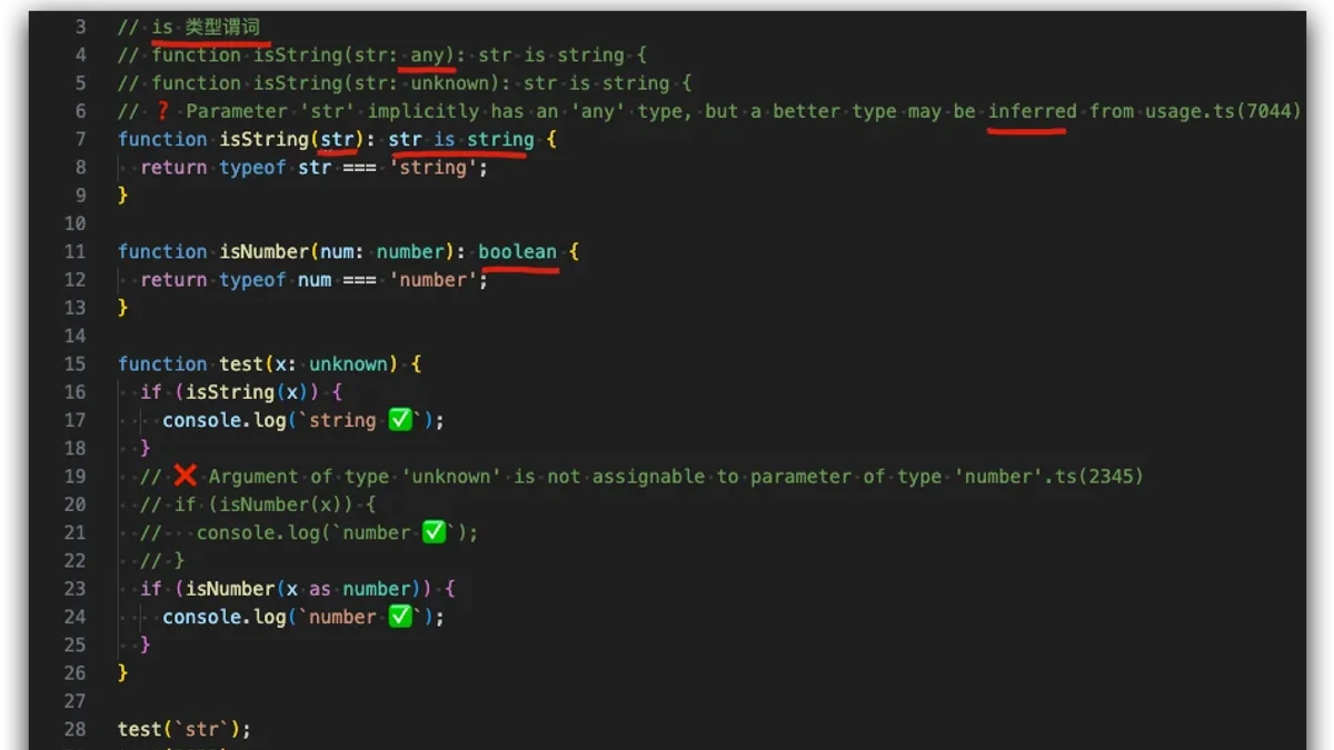 TypeScript类型守卫：is关键字与类型谓词