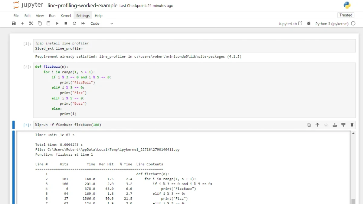 Python性能优化：line_profiler逐行分析